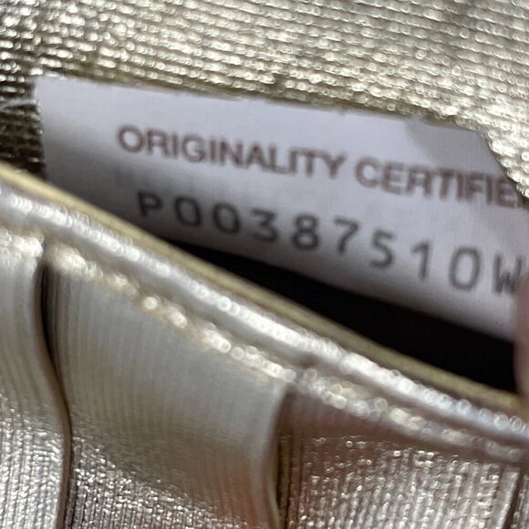 BOTTEGA VENETA Gold Intrecciato Leather Wallet with Coin Pouch - Preowned - Picture 15 of 15